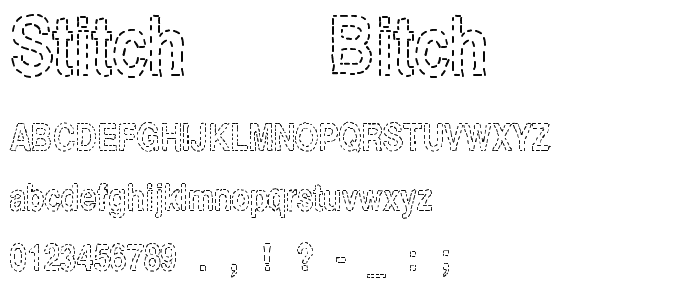 Stitch & Bitch font